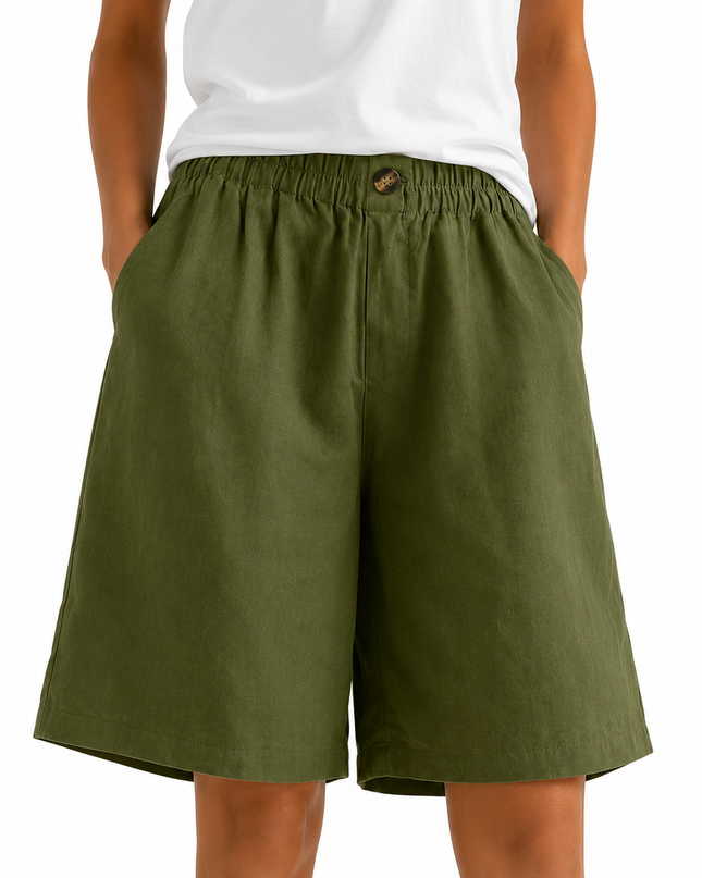 Women’s Elastic Waist Bermuda Shorts