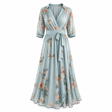 Women’s Floral Wrap Maxi Dress
