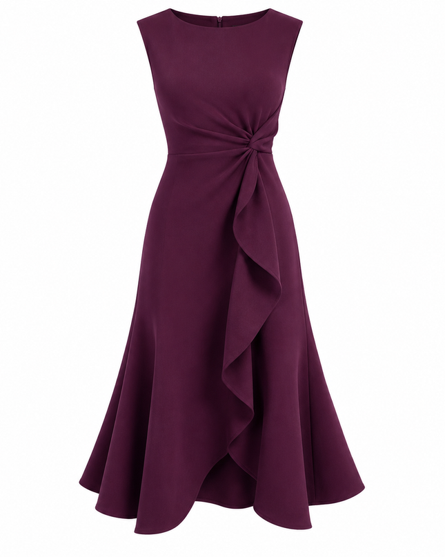 Women’s Ruffle Trim Midi Dress