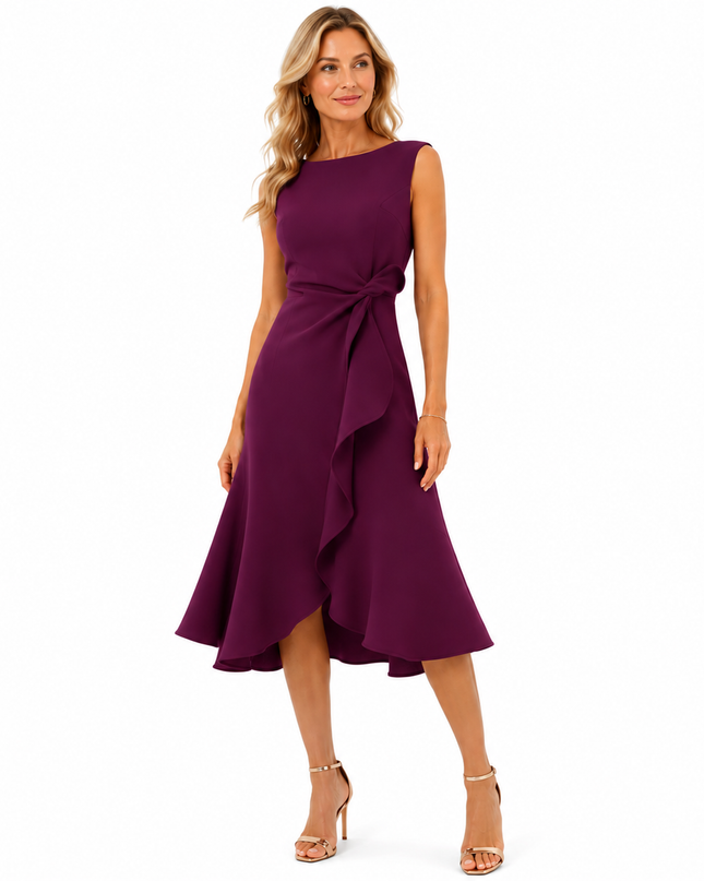 Women’s Ruffle Trim Midi Dress