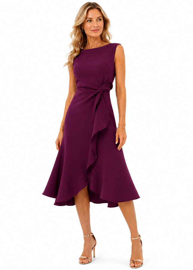 Women’s Ruffle Trim Midi Dress