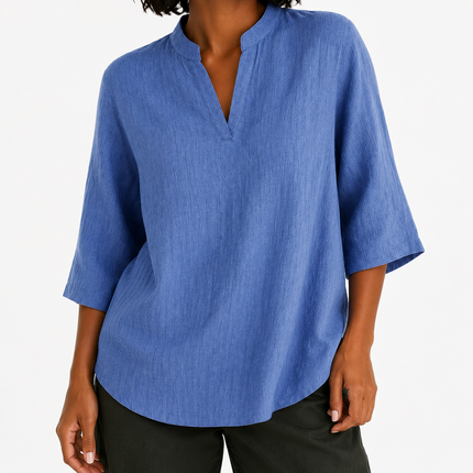 Women’s Split Neck Relaxed Blouse