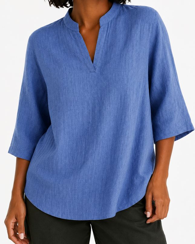 Women’s Split Neck Relaxed Blouse