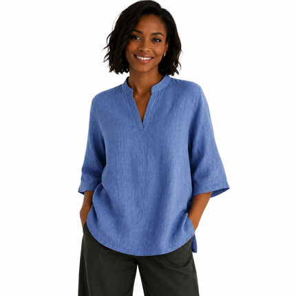 Women’s Split Neck Relaxed Blouse