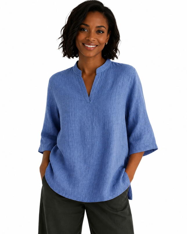 Women’s Split Neck Relaxed Blouse