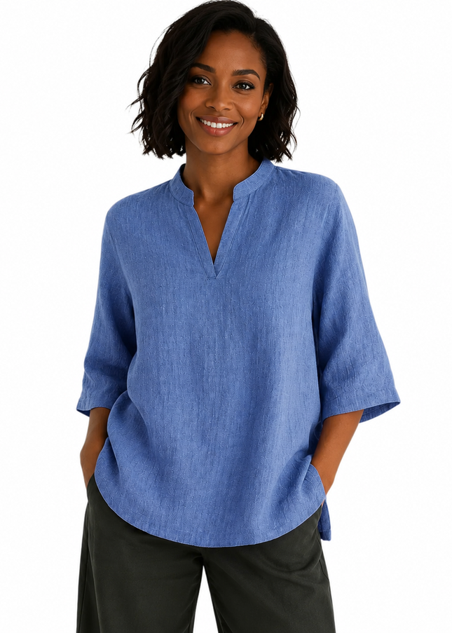 Women’s Split Neck Relaxed Blouse
