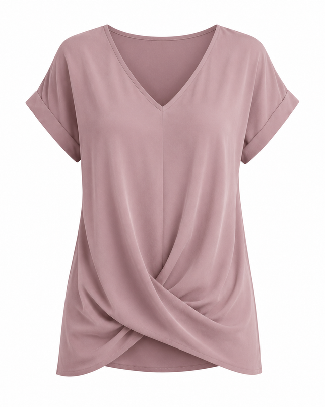 Women’s V-Neck Twist Front Top